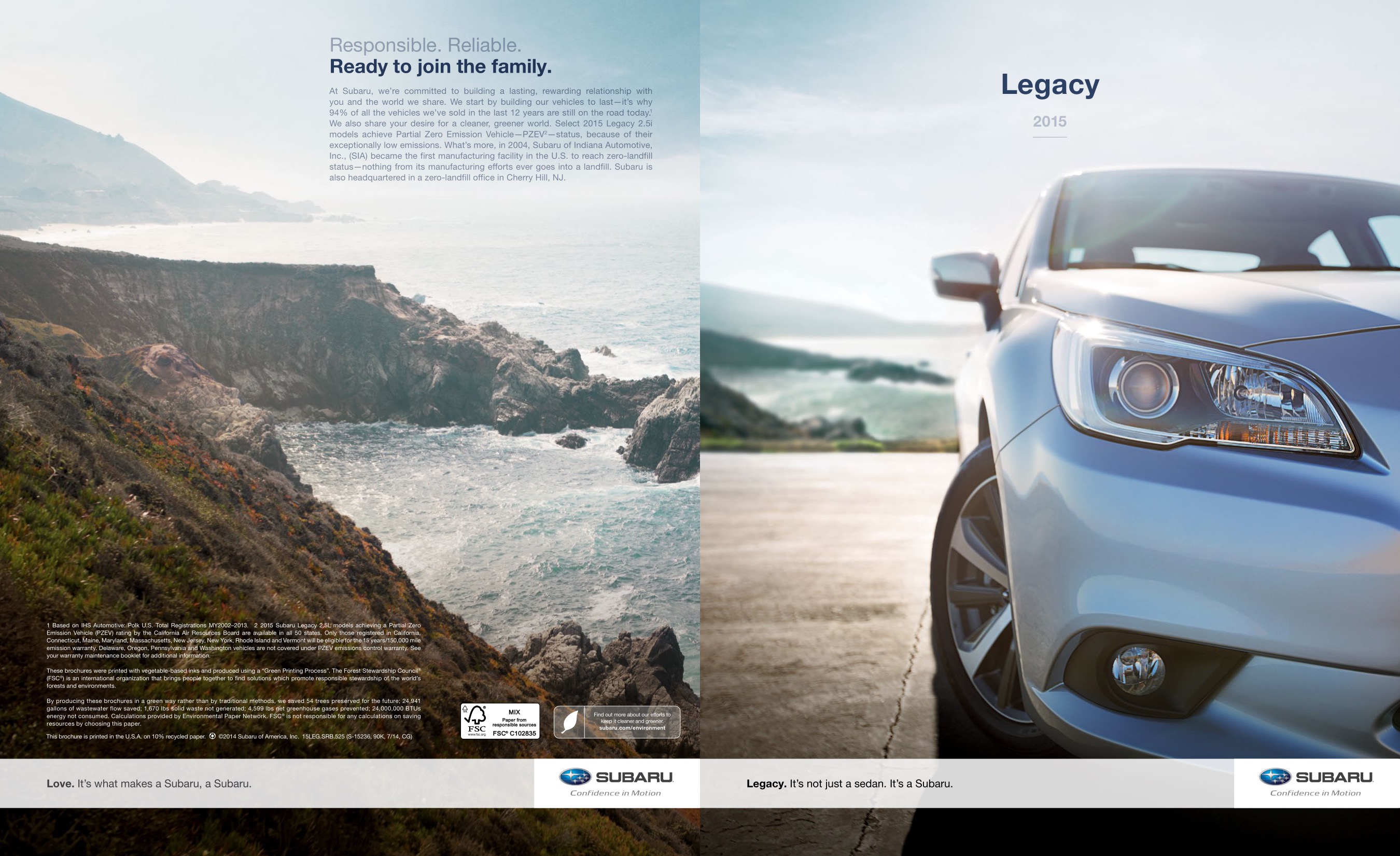2015 Subaru Legacy Brochure Page 6